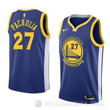 Camiseta Zaza Pachulia #27 Golden State Warriors Icon 2018 Azul