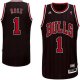 Camiseta retro Rose #1 Chicago Bulls Negro