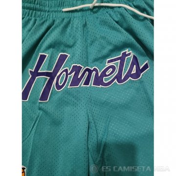 Pantalone Charlotte Hornets Retro Just Don Verde