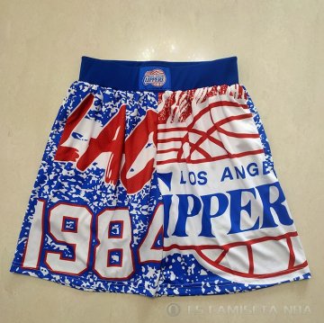 Pantalone Los Angeles Clippers Mitchell & Ness 1984 Azul