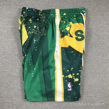 Pantalone Seattle Supersonics Just Don Amarillo Verde