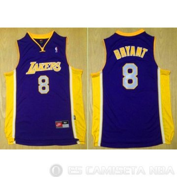 Camiseta Lakers Bryant Autentico #8 Purpura