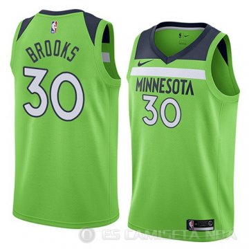 Camiseta Aaron Brooks #30 Minnesota Timberwolves Statement 2018 Verde