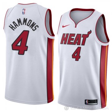 Camiseta Aj Hammons #4 Miami Heat Association 2018 Blanco