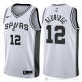 Camiseta Aldridge #12 San Antonio Spurs Autentico 2017-18 Blanco