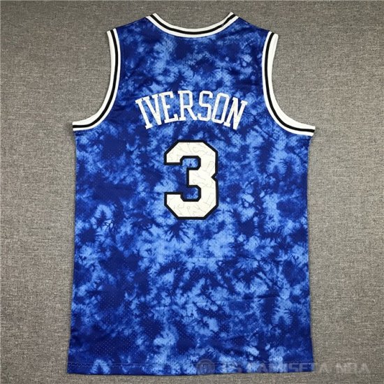 Camiseta Allen Iverson NO 3 Philadelphia 76ers Galaxy Azul - Haga un click en la imagen para cerrar