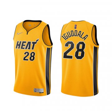 Camiseta Andre Iguodala NO 28 Miami Heat Earned 2020-21 Oro