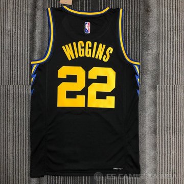 Camiseta Andrew Wiggins NO 22 Golden State Warriors Ciudad 2021-22 Negro