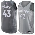 Camiseta Anthony Tolliver #43 Minnesota Timberwolves Ciudad 2017-18 Gris