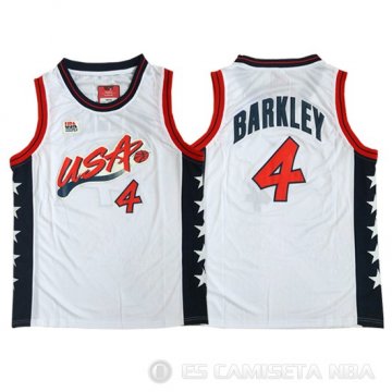 Camiseta Barkley #4 USA 1996 Blanco