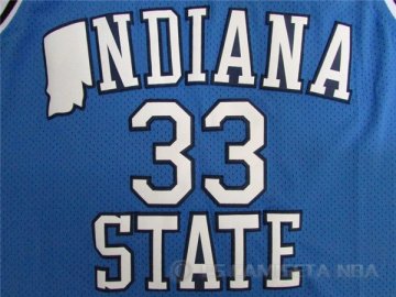 Camiseta Bird #33 Indiana State Sycamores NCAA Azul