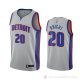 Camiseta Brandon Knight #20 Detroit Pistons Statement 2020-21 Gris