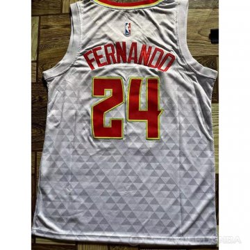 Camiseta Bruno Fernando #24 Atlanta Hawks Association Blanco