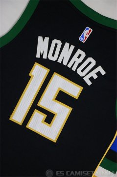 Camiseta Monroe #15 Milwaukee Bucks Negro