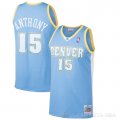 Camiseta Carmelo Anthony #15 Denver Nuggets Mitchell & Ness 2003-04 Azul