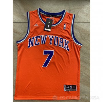 Camiseta Carmelo Anthony #7 New York Knicks Naranja