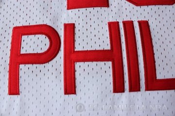 Camiseta Chamberlain #13 Philadelphia 76ers Retro Blanco Rojo