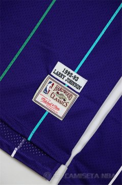Camiseta Retro Johnson #2 Charlotte Hornets Purpura