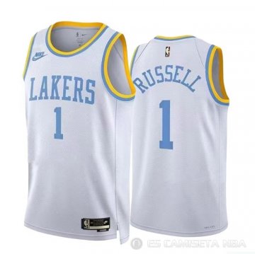 Camiseta D\'Angelo Russell #1 Los Angeles Lakers Classic 2022-23 Blanco
