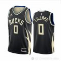 Camiseta Damian Lillard #0 Milwaukee Bucks Statement 2022-23 Negro