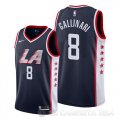 Camiseta Danilo Gallinari #8 Los Angeles Clippers Ciudad 2019 Azul