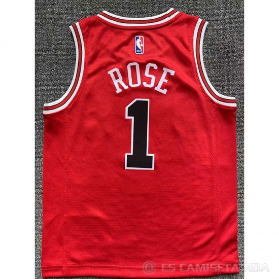 Camiseta Derrick Rose #1 Chicago Bulls Nino Icon Rojo - Haga un click en la imagen para cerrar