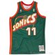 Camiseta Detlef Schrempf #11 Seattle SuperSonics Historic Retro Verde