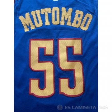 Camiseta Dikembe Mutombo #55 Denver Nuggets Statement 2022-23 Azul