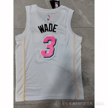 Camiseta Dwyane Wade #3 Miami Heat Ciudad 2022-23 Blanco
