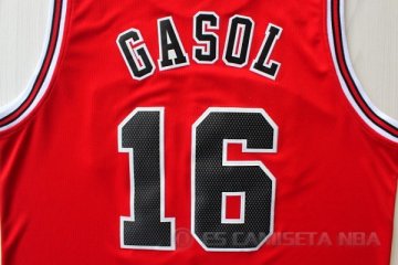 Camiseta Gasol #16 Chicago Bulls Rojo