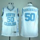Camiseta Hansbrough #50 North Carolina Tar Heels NCAA Blanco