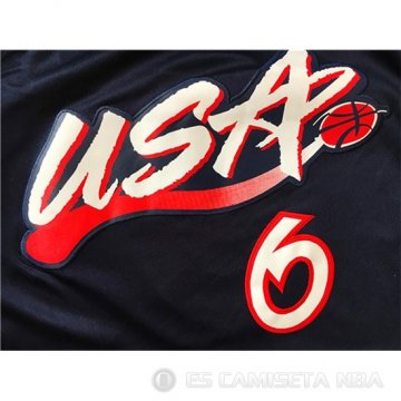 Camiseta Hardaway #6 USA 1996 Negro