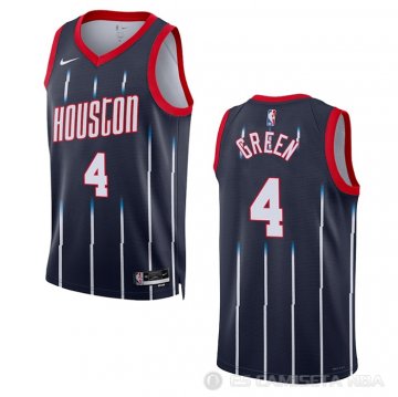 Camiseta Jalen Green #4 Houston Rockets Ciudad 2022-23 Negro