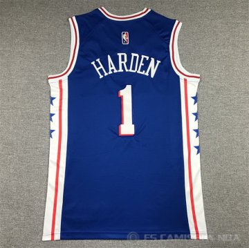 Camiseta James Harden #1 Philadelphia 76ers Icon Azul
