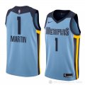 Camiseta Jarell Martin #1 Memphis Grizzlies Statement 2018 Azul