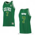 Camiseta Jaylen Brown #7 Boston Celtics Snakeskin Hardwood Classics 2021 Verde