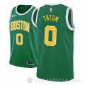 Camiseta Jayson Tatum #0 Boston Celtics Earned 2018-19 Verde