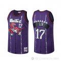 Camiseta Jeremy Lin #17 Toronto Raptors Hardwood Classics Violeta
