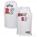 Camiseta Jimmy Butler #22 Miami Heat Nino Ciudad 2022-23 Blanco