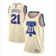 Camiseta Joel Embiid NO 21 Philadelphia 76ers Earned 2020-21 Crema