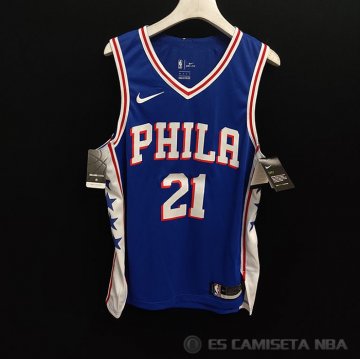 Camiseta Joel Embiid #21 Philadelphia 76ers Icon Autentico Azul