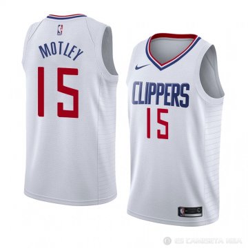 Camiseta Johnathan Motley #15 Los Angeles Clippers Association 2018 Blanco