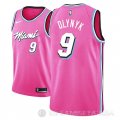 Camiseta Kelly Olynyk #9 Miami Heat Earned 2018-19 Rosa