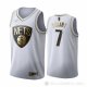 Camiseta Kevin Durant #7 Golden Edition Brooklyn Nets Blanco
