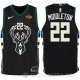 Camiseta Khris Middleton #22 Milwaukee Bucks Statement Harley 2017-18 Negro