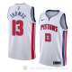 Camiseta Khyri Thomas #13 Detroit Pistons Association 2018 Blanco