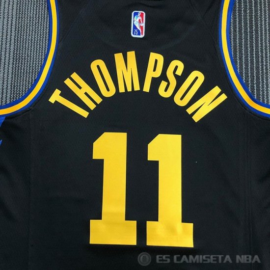 Camiseta Klay Thompson NO 11 Golden State Warriors Ciudad 2021-22 Negro - Haga un click en la imagen para cerrar