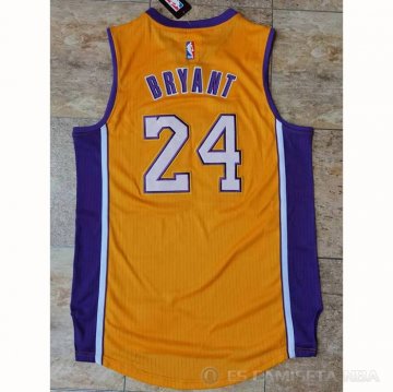 Camiseta Kobe Bryant NO 24 Los Angeles Lakers Amarillo