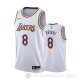 Camiseta Kobe Bryant #8 Los Angeles Lakers Association 2018 Blanco
