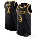 Camiseta Kobe Bryant #8 Los Angeles Lakers Black Mamba Autentico Negro